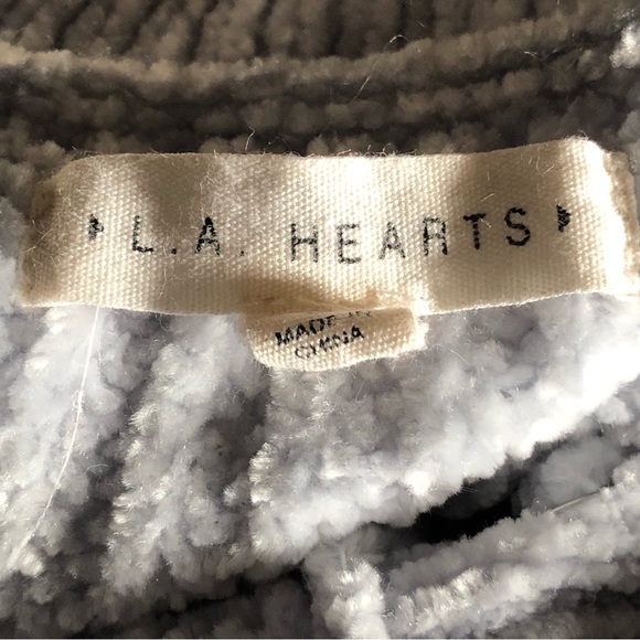 LA Hearts by PacSun Blue Lace Up Super Soft Oversized Sweater - Picture 5 of 6